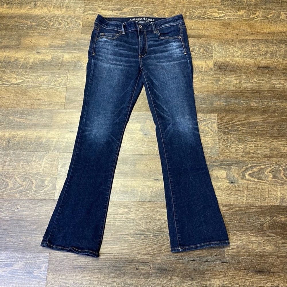 American Eagle Skinny Kick Super Stretch Jeans Womens Size 12 Mid Rise